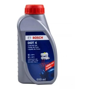 (500ML) BOSCH FLUÍDO DE FREIO DOT 4 COR ÂMBAR (TRANSPARENTE)
